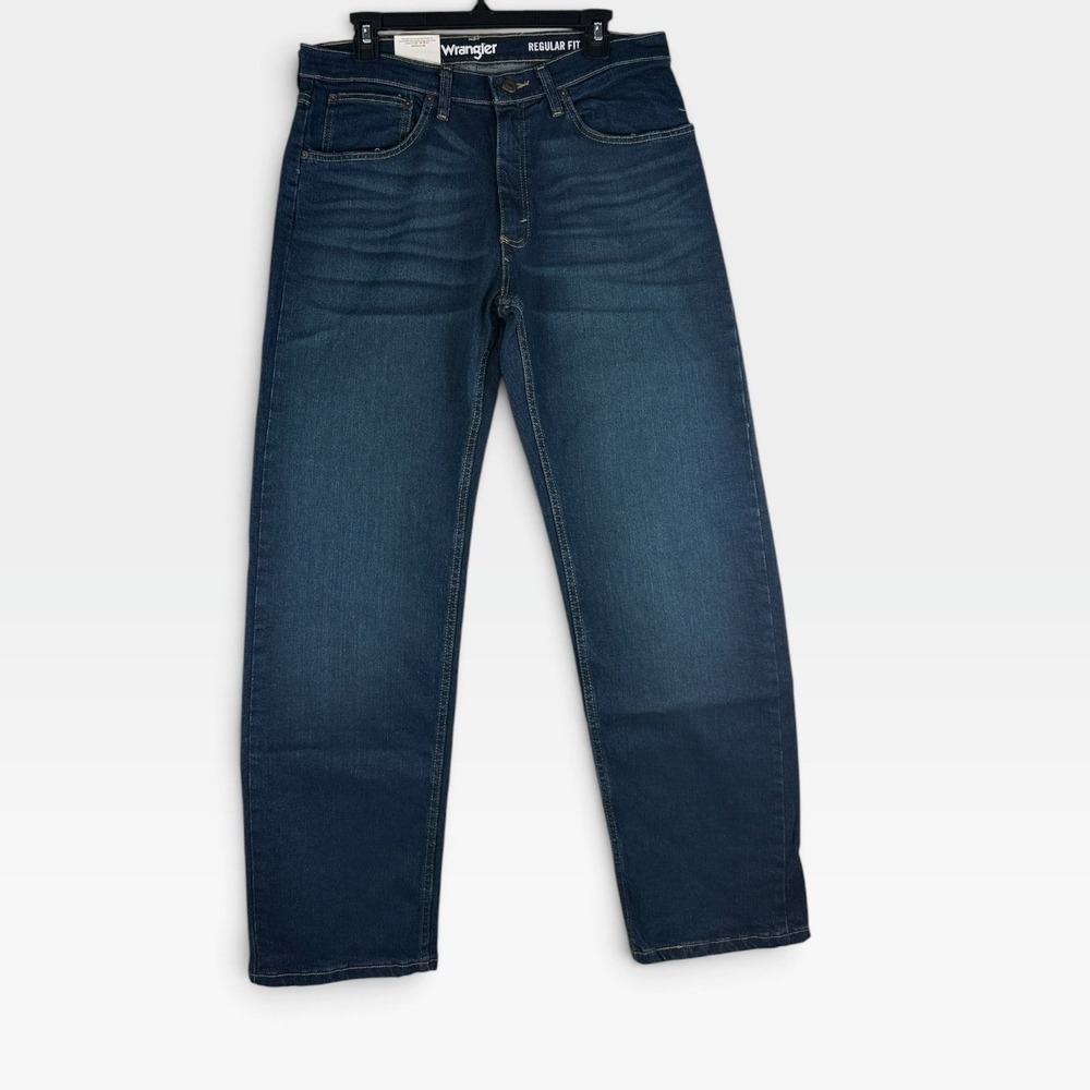 Wrangler Jeans Regular Fit 10MGW25BI Mens 32x30 Dark Wash Stretch Denim NWT